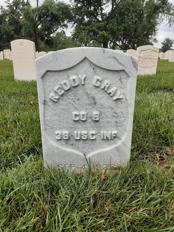 Reddy Gray's headstone